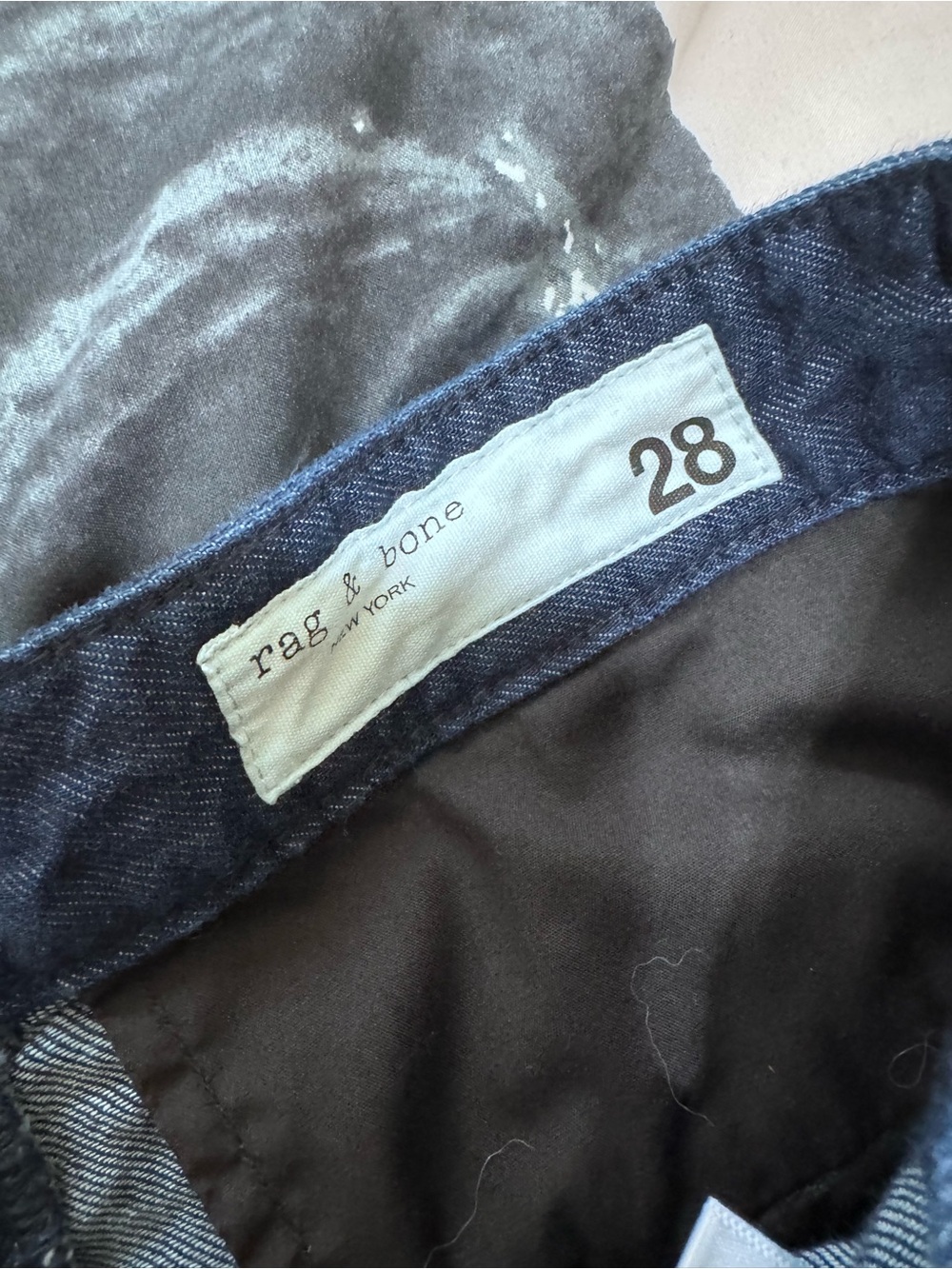 Wide Leg Cargo Denim Jeans - Dark Blue - Picture 9 of 9